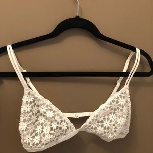 White Floral Bralette